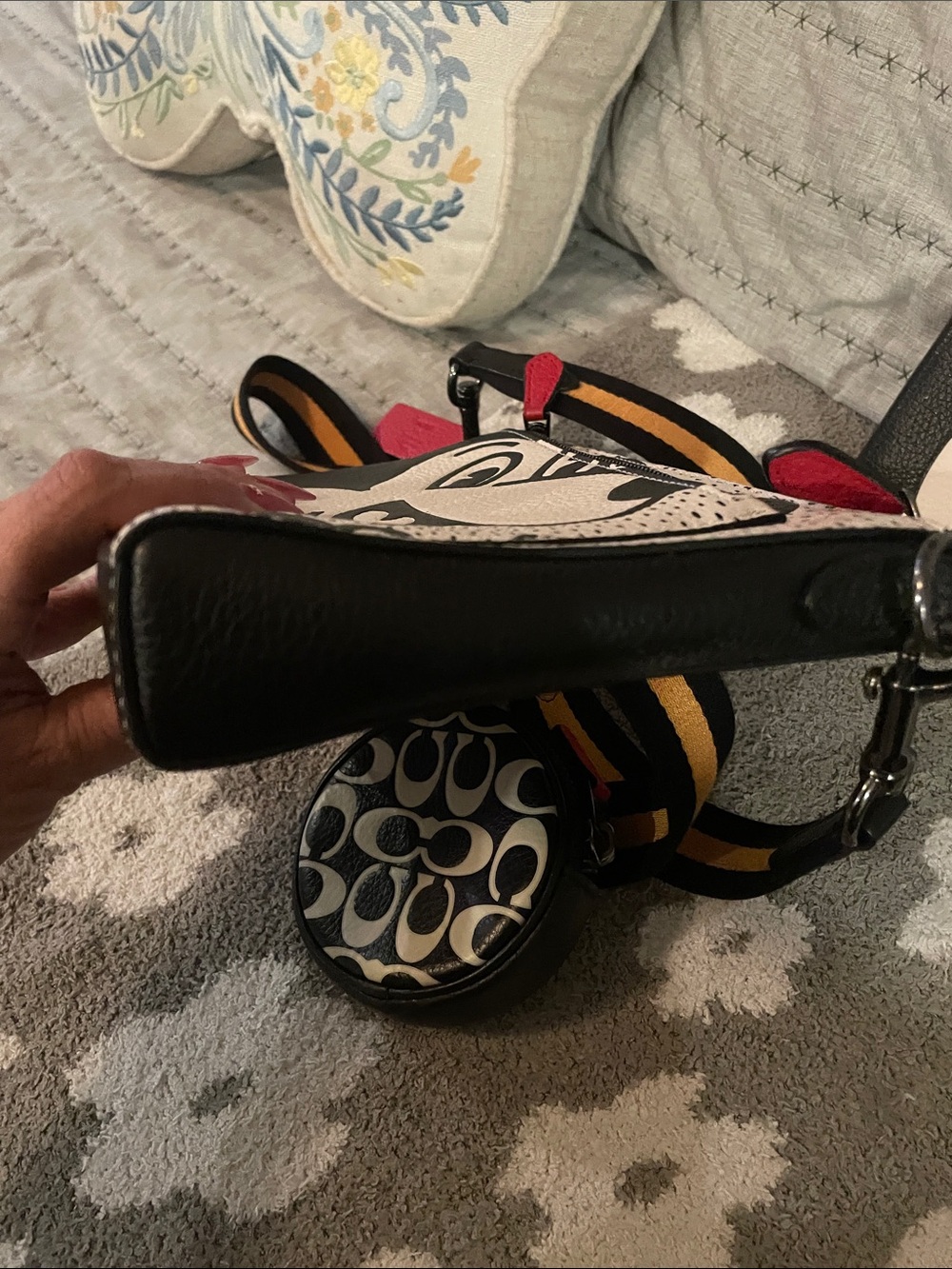 Coach Black and White Mickey Crossbody Trio - Picture 6 of 16